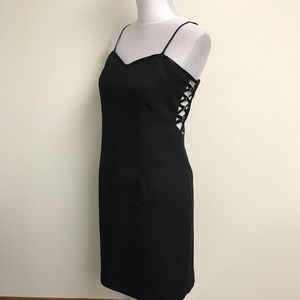 CELINE Black Sleeveless Crepe Cocktail Dress Sz 12